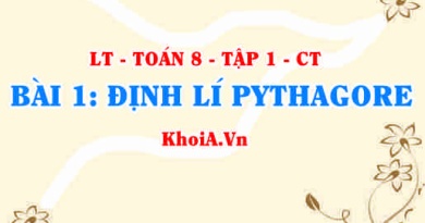 Định lí Pythagore là gì? Công thức Pythagore, định lí Pythagore đảo và ứng dụng? Toán 8 bài 1 ct1c3b1